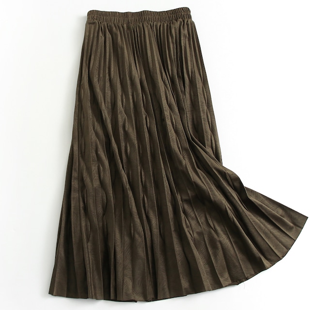 Corduroy pleated skirt　BO0285