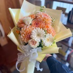 【店舗受取り】韓国風ブーケ 花束  ラッピング付き！生花 フラワーギフト プレゼント