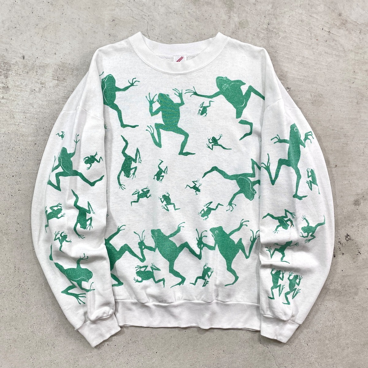 90年代 USA製 MICHIGAN RAG CO. ミシガンラグ 総柄プリントスウェット 