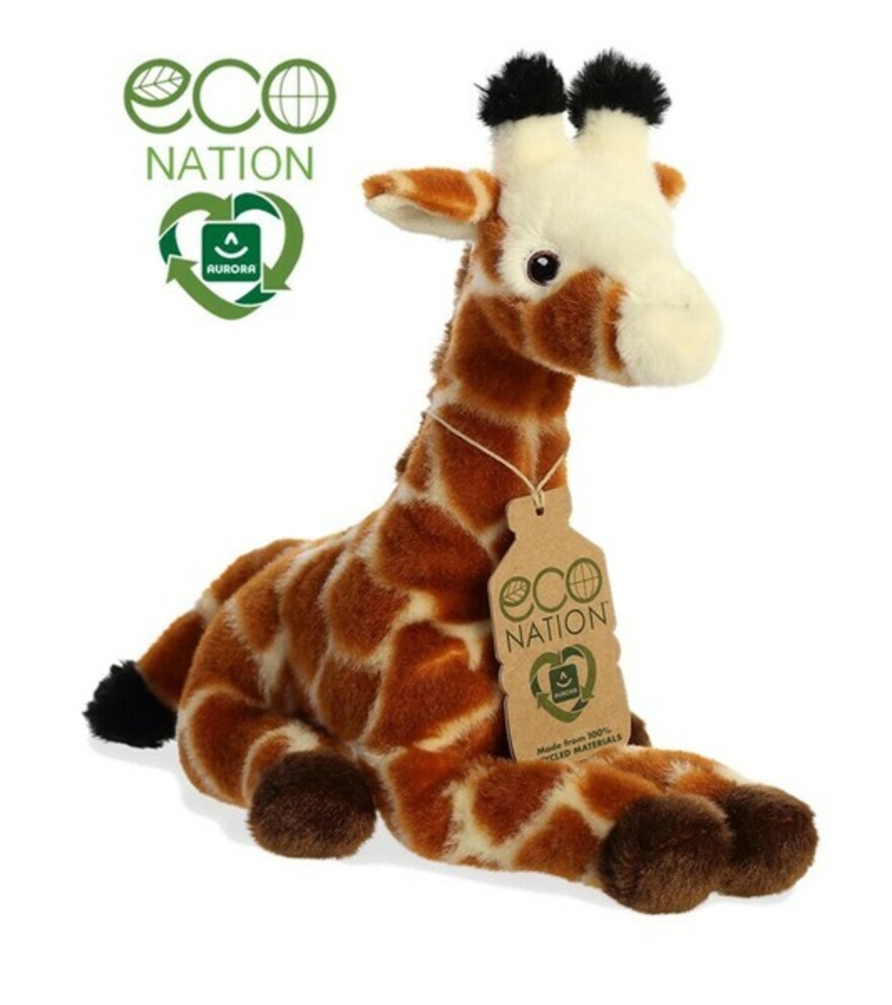 リサイクル素材 ぬいぐるみ　キリン  エコフレンドリー　エコネーションシリーズの画像01