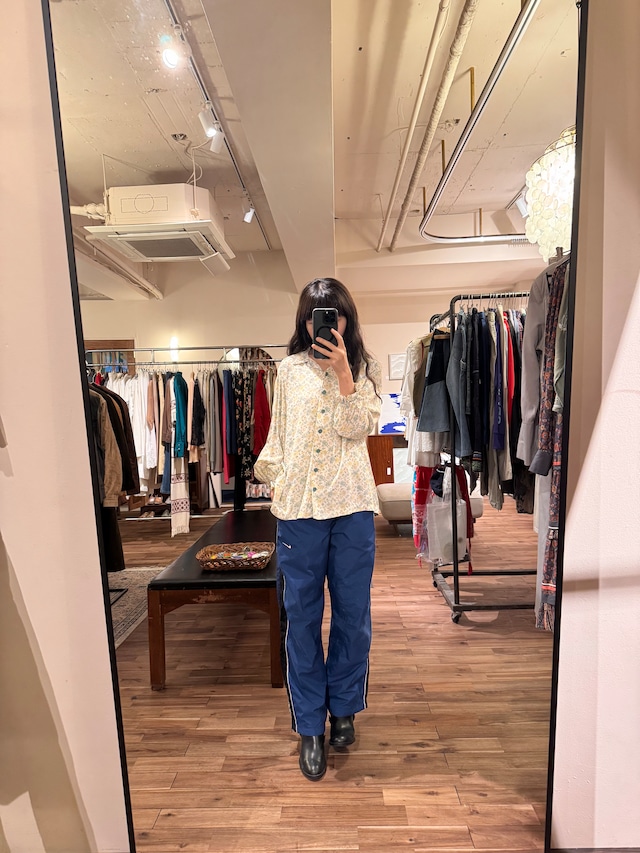 90's-00's NIKE ブルー トラックパンツ