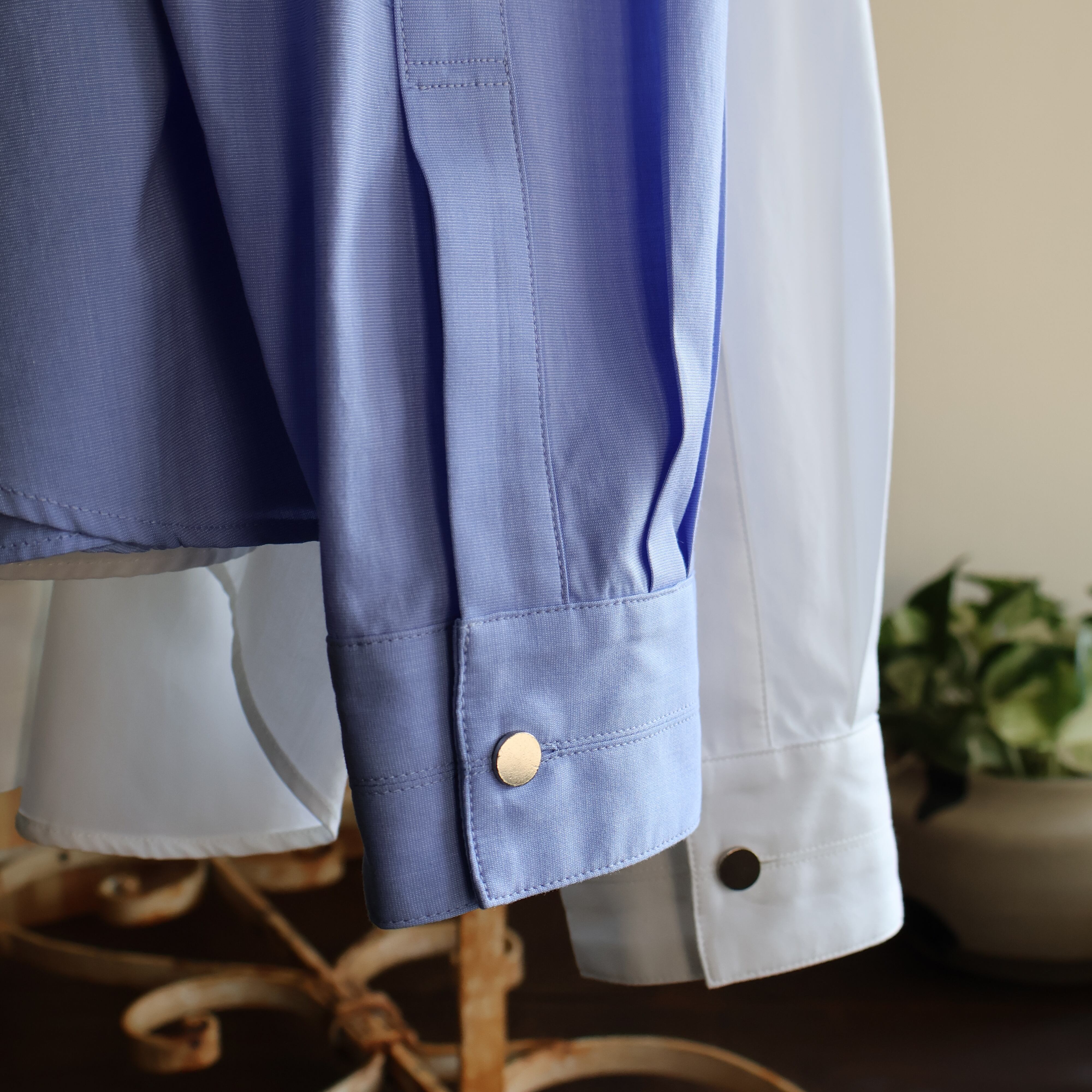 awasa “ regular collar shirt ( Blue )” | H.inch