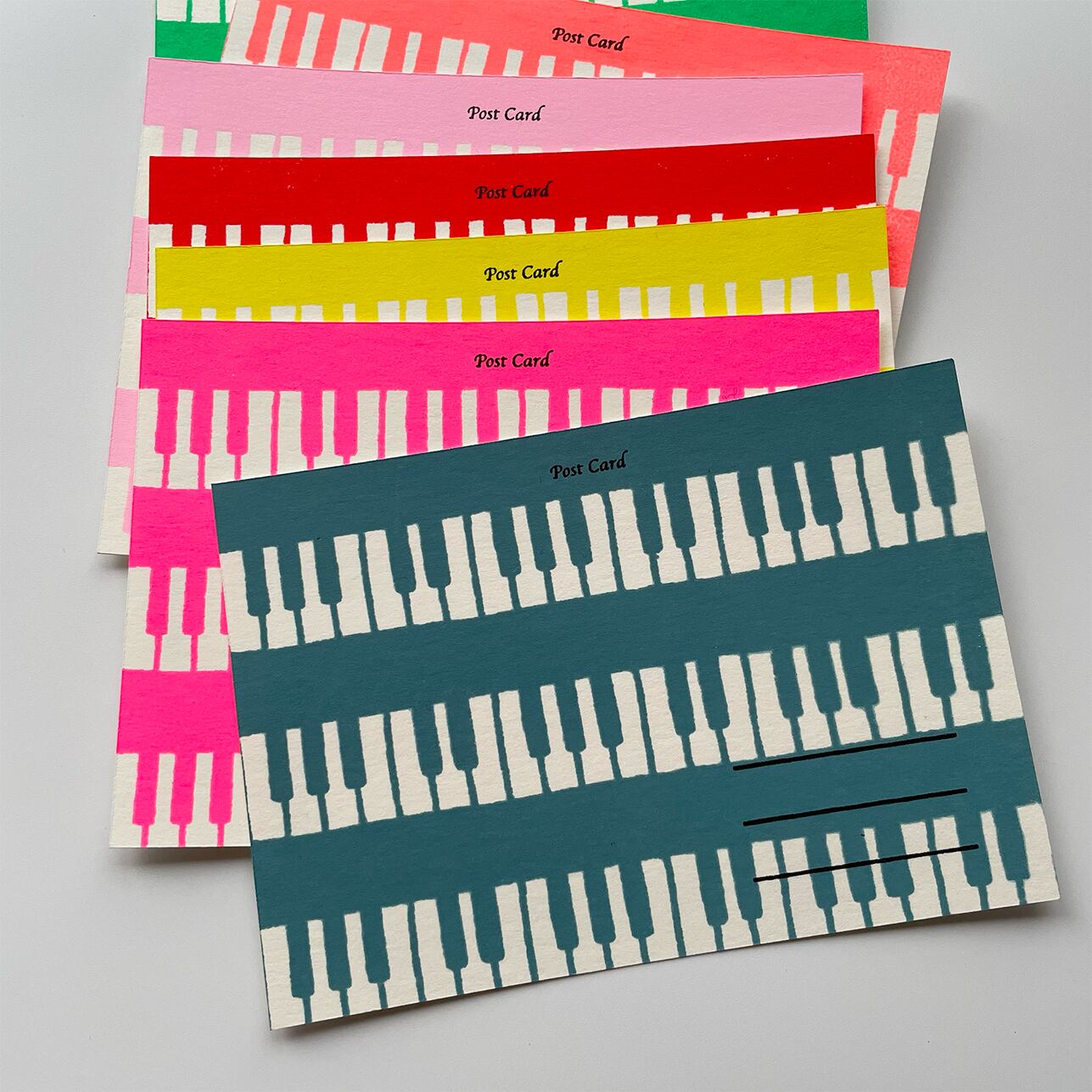 シルク印刷 ポストカード 「ピアノ」