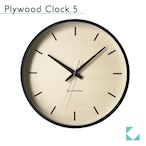 KATOMOKU plywood clock 5 km-50B ブラック 掛け時計