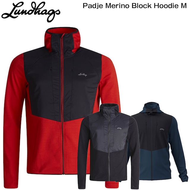 Lundhags ルンドハグス メンズ PadjeMerinoBlockHoodie メリノウール