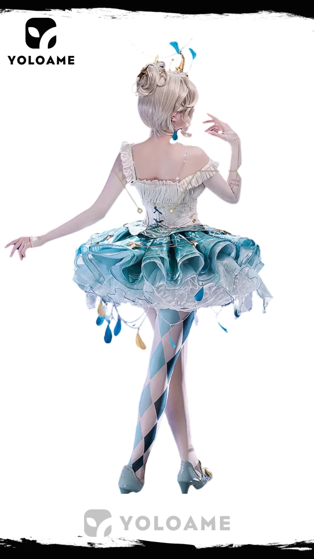 三分妄想　第五人格　コスプレ　踊り子　漂う月光　Mサイズ　セット済みウィッグ IdentityV 第五人格 マルガレータ・ツェレ 踊り子 漂う月光 コスプレ