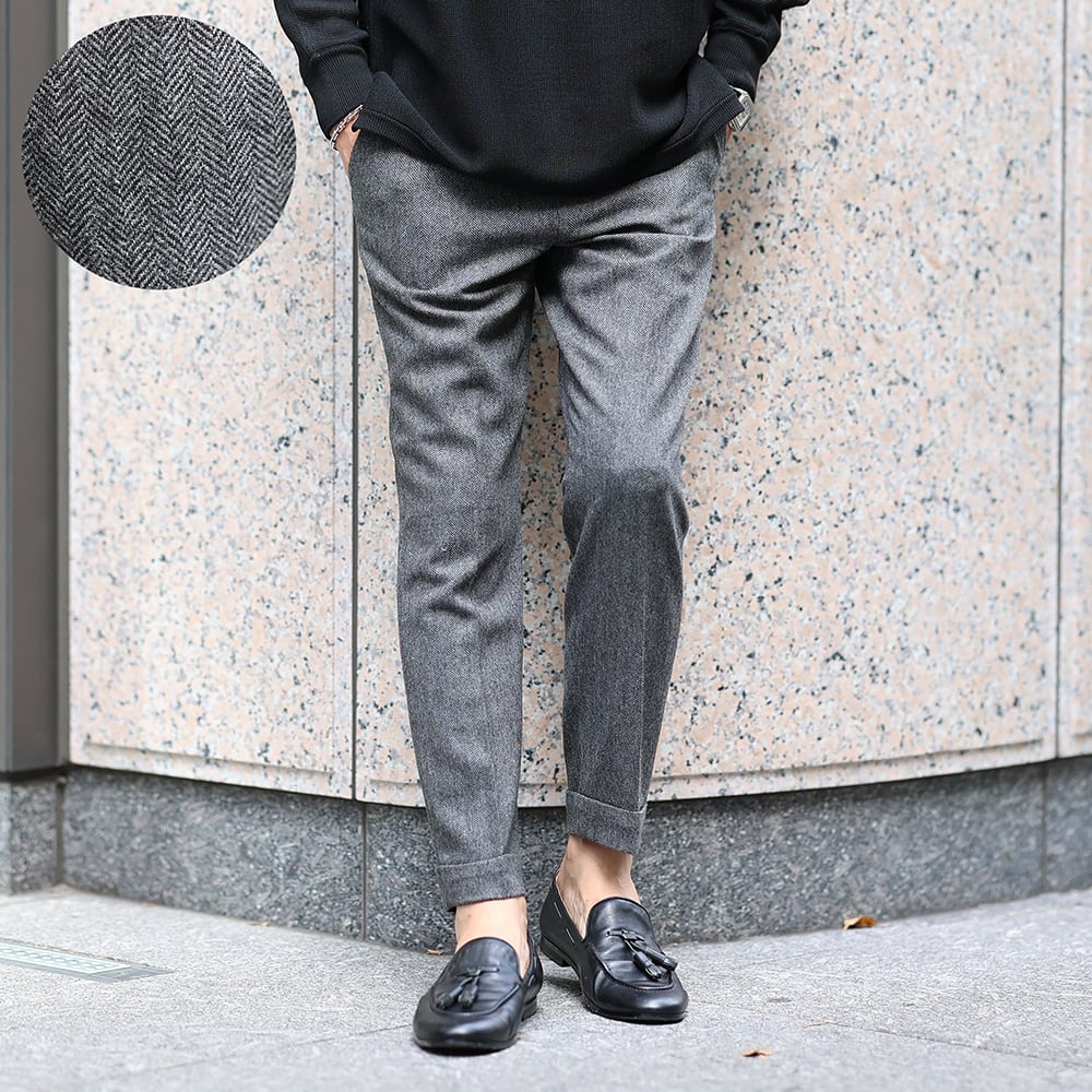 UNITED ARROWS｜ヘリンボーンツイード 1プリーツ スラックス | Rakuten