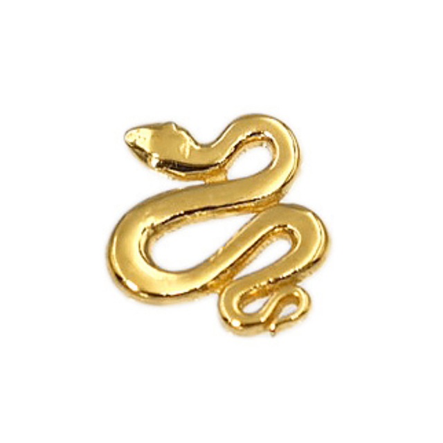 純金 『蛇のお守り　ウロコ無し』約0.3g　お守り【JUNGOLD】