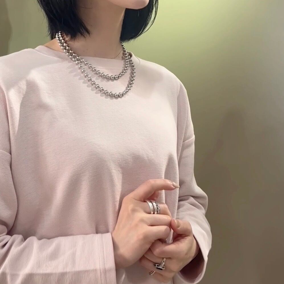 Christian Dior】2233 DIOR ロングボールチェーンネックレス 92cm 2way