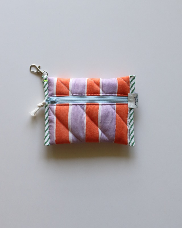 Block quilt pouch compact <Dusk mood>