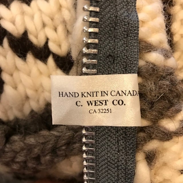 USED カナダ製 KIDS カウチンニット鹿柄 ブランド名不明 100cm USED カナダ製 KIDS カウチンニット鹿柄 ブランド名不明 100cm