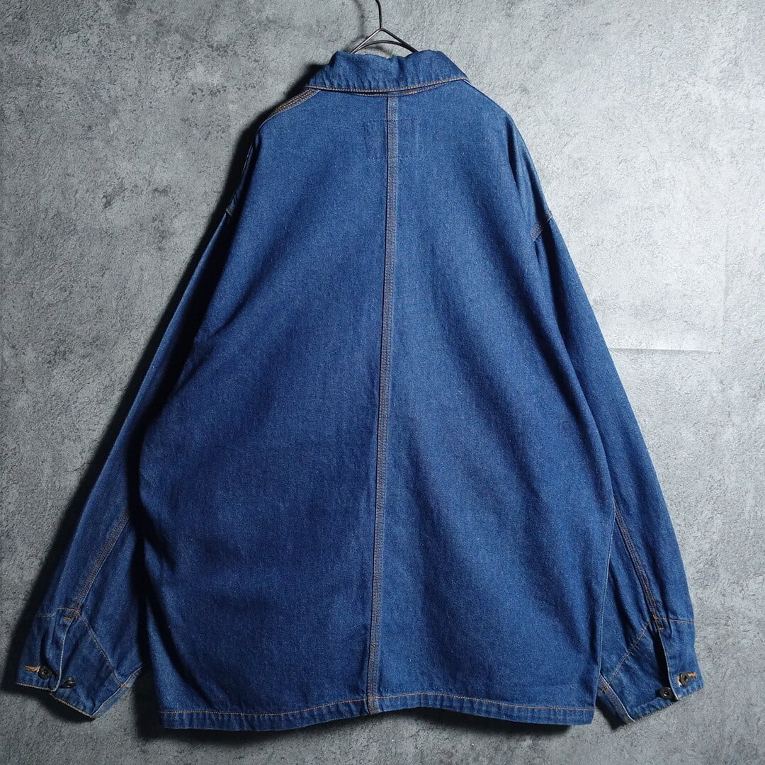 Machope” 4 Pocket & Stitch Design Denim Coverall | 古着屋 FORCE