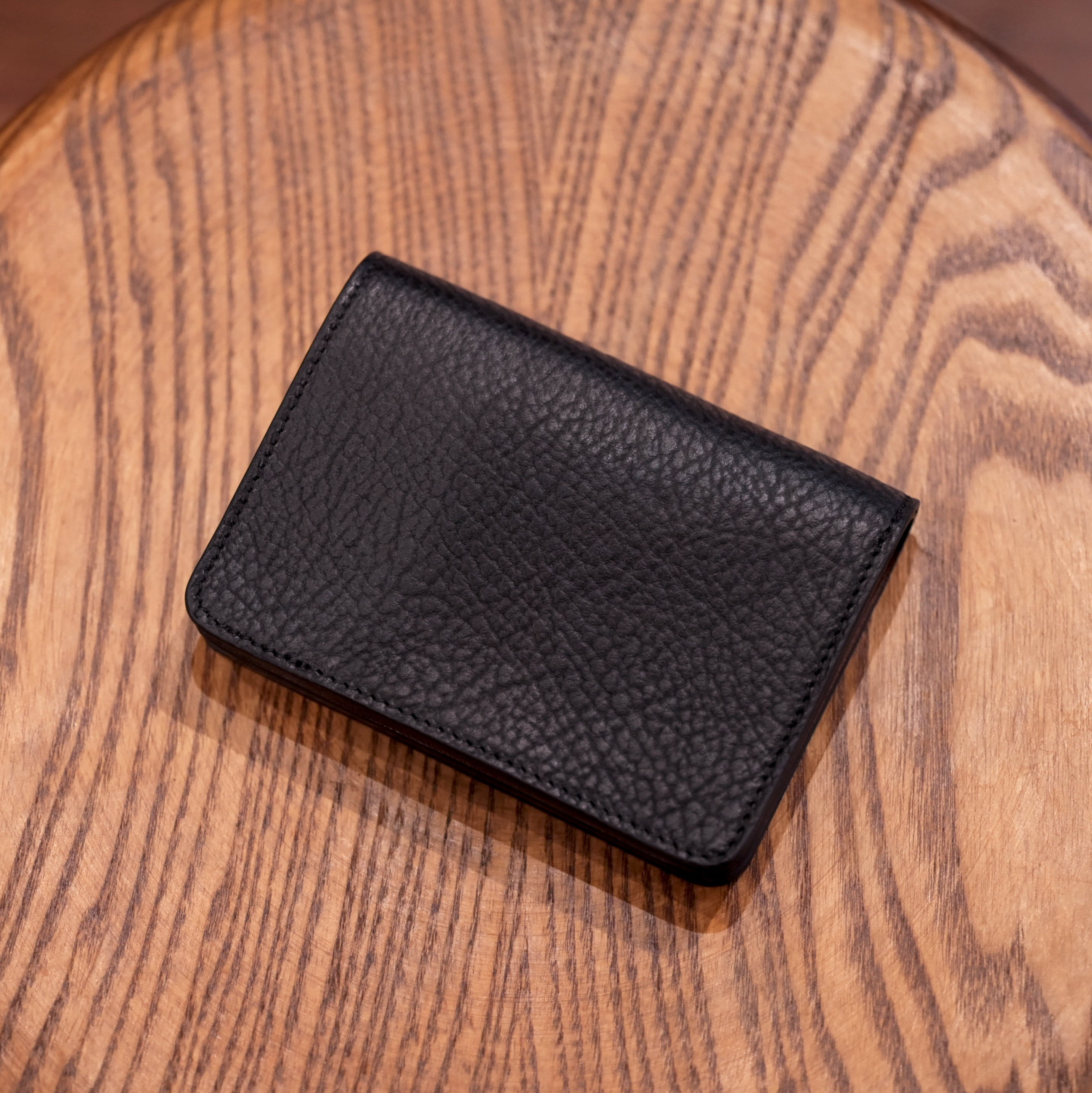forme(フォルメ) "Short wallet" Sealskin×DOUBLE -Black×Brown-