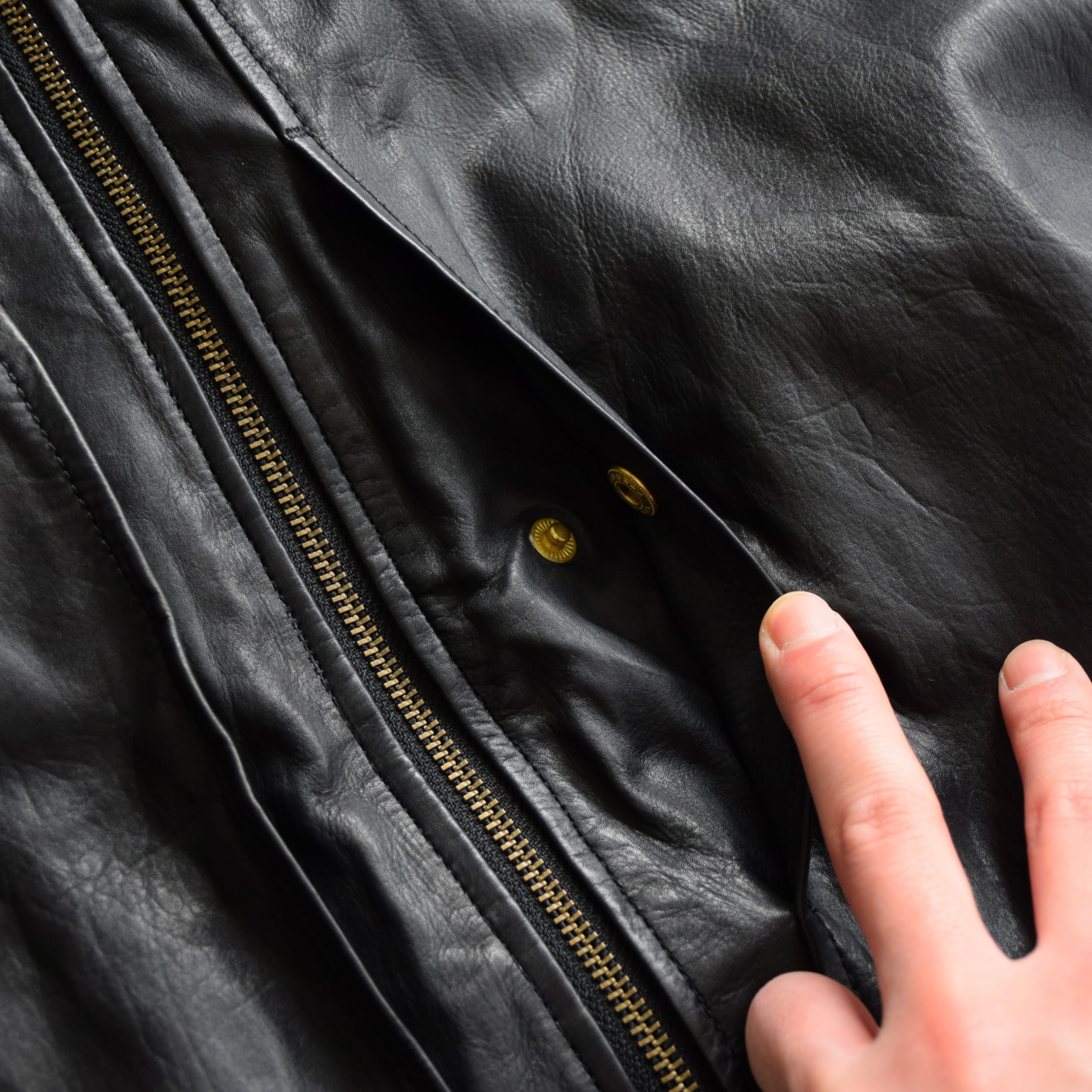 Poul Smith レザージャケット メンズ XL ブラック ポールスミス 革