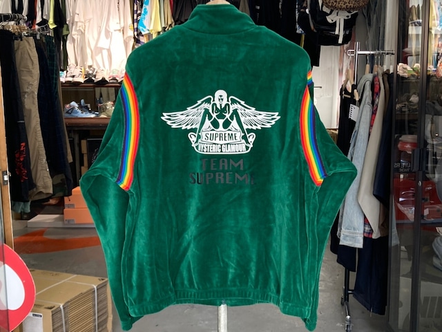 Supreme  × HYSTERIC GLAMOUR VELOUR TRACK JACKET GREEN LARGE 43374