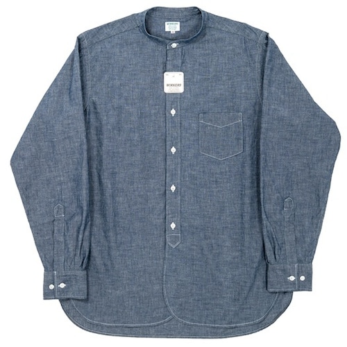 WORKERS(ワーカーズ)～Band Collar Shirt, Indigo Chambray～