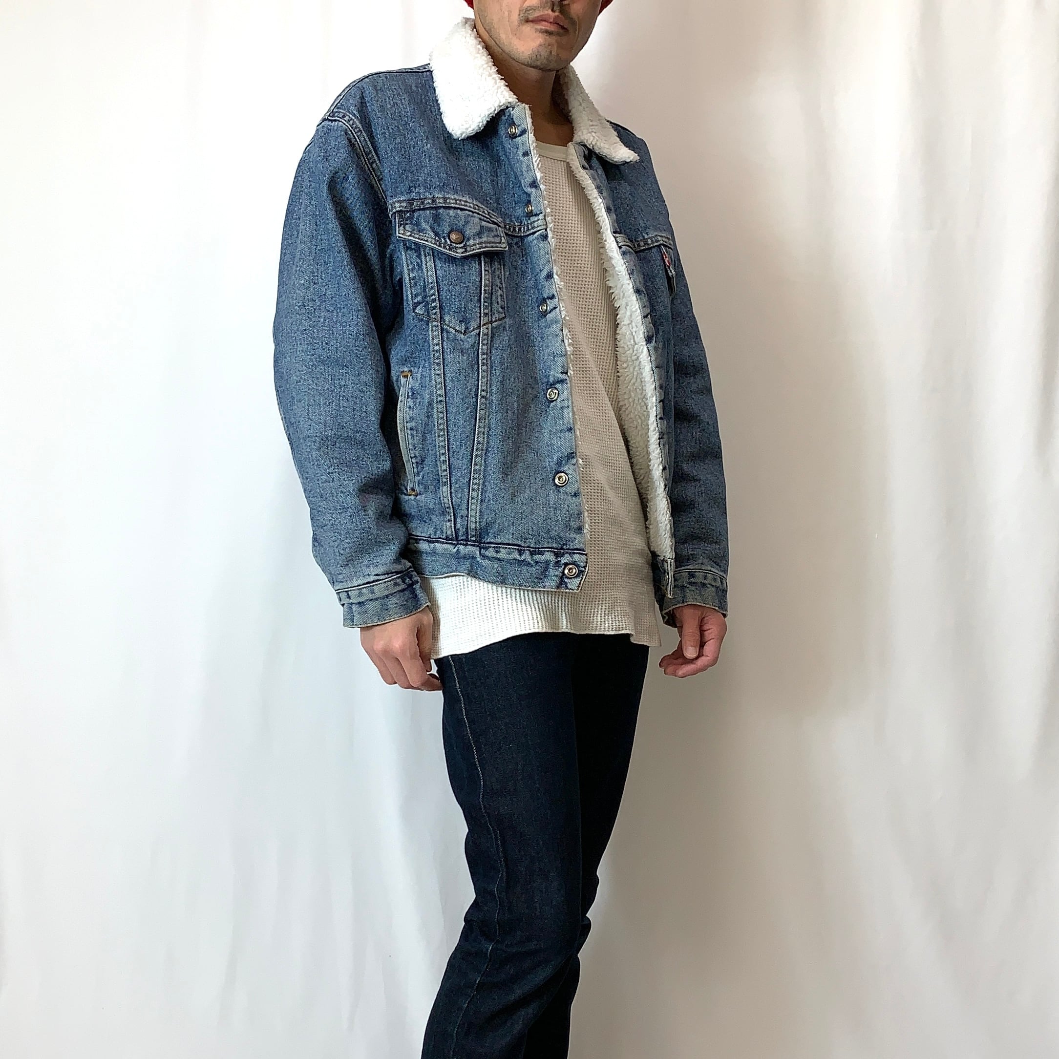 vintage old 80s 90s LEVI'S denim Boa jacket リーバイス デニムボア