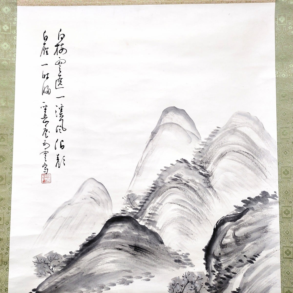 掛軸・山水画・水墨画・No.230426-17・梱包サイズ80 | リサイクル