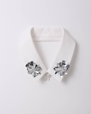 【付襟】メタリックパイエット_ホワイト（※受注商品）