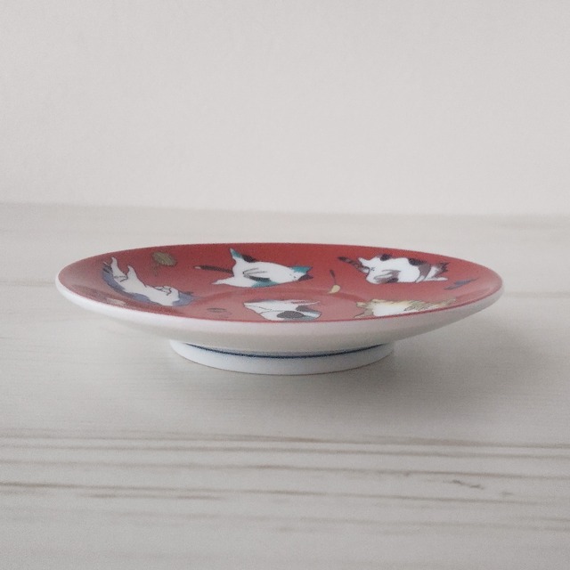九谷焼 縁起豆皿 ねこ 9.5cmサイズ | 京都のかわいい雑貨屋さん