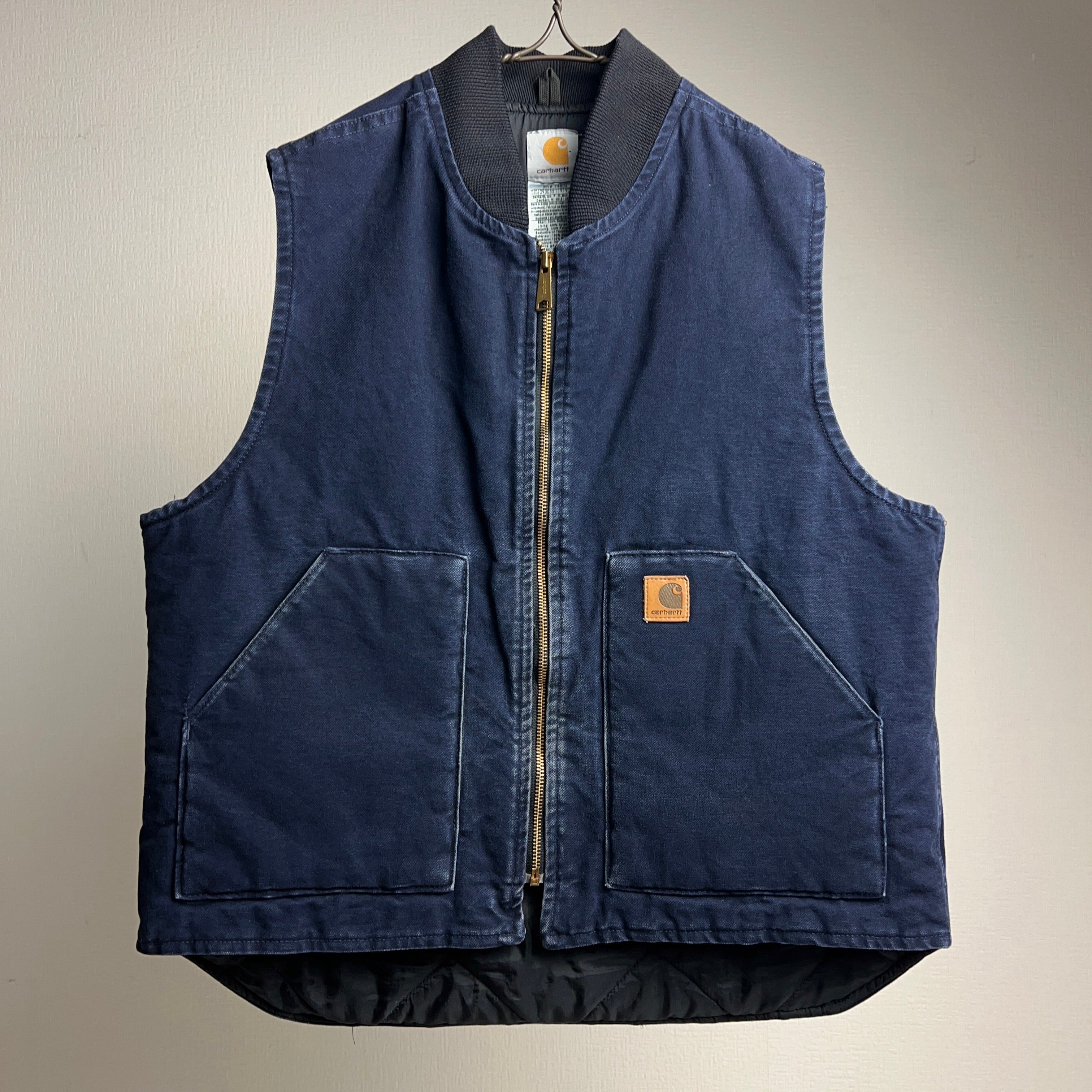 00's~ “Carhartt” Duck Vest SIZE L NAVY 00年代 カーハート ダックベスト  ネイビー【0929A119】【送料無料】 | 【公式】Thrift Tokyo & TAROCK 古着・ヴィンテージ通販 powered by BASE