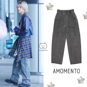 ★RIIZE ウォンビン 着用！！【AMOMENTO】DRAWSTRING DENIM PANTS