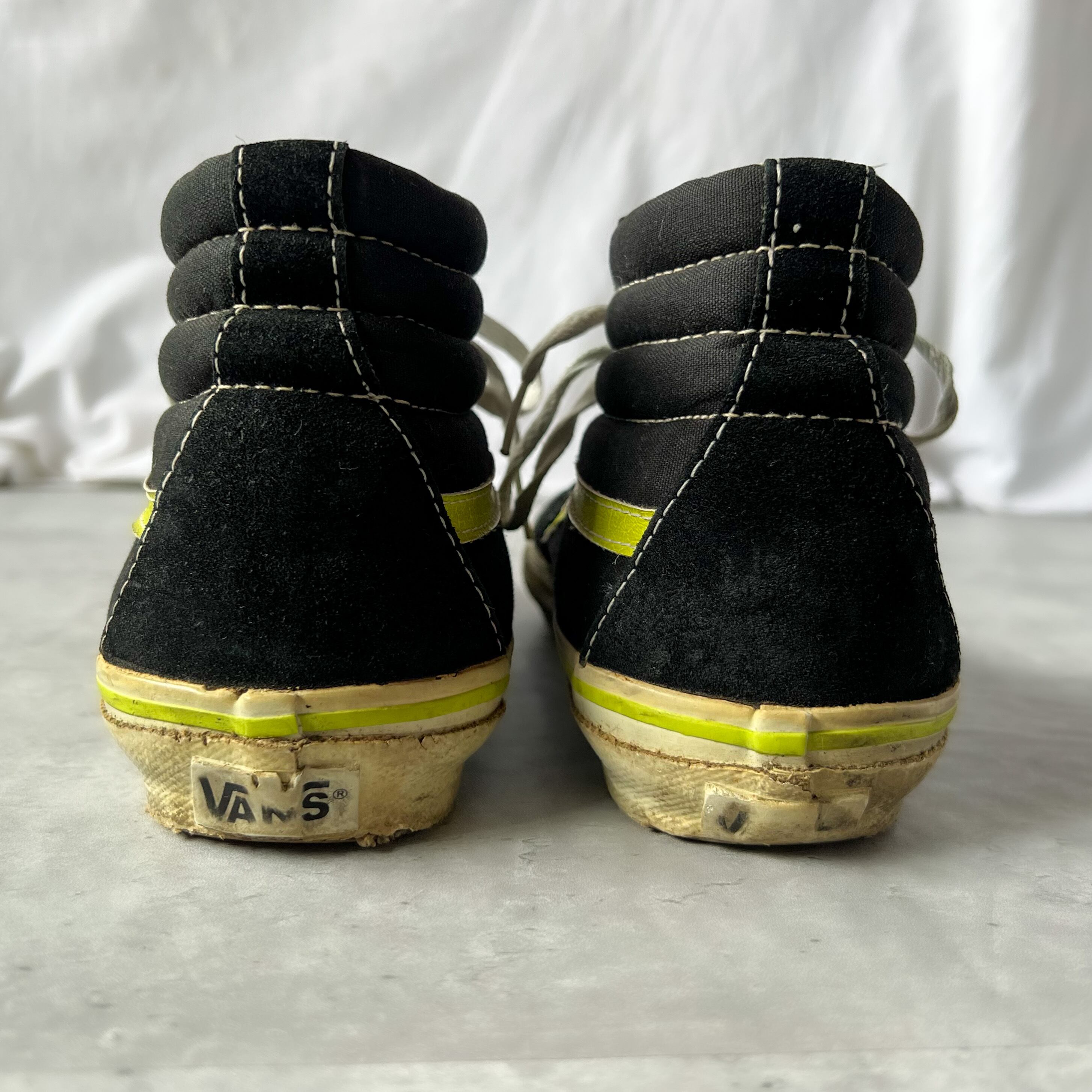 90s USA VANS Sk8-Hi black×yellow ヴィンテージ