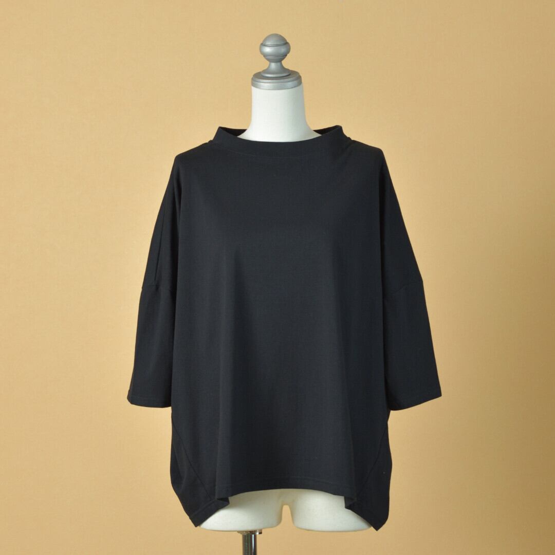 LinenYa リネンや 7分袖Tシャツ・ブラック