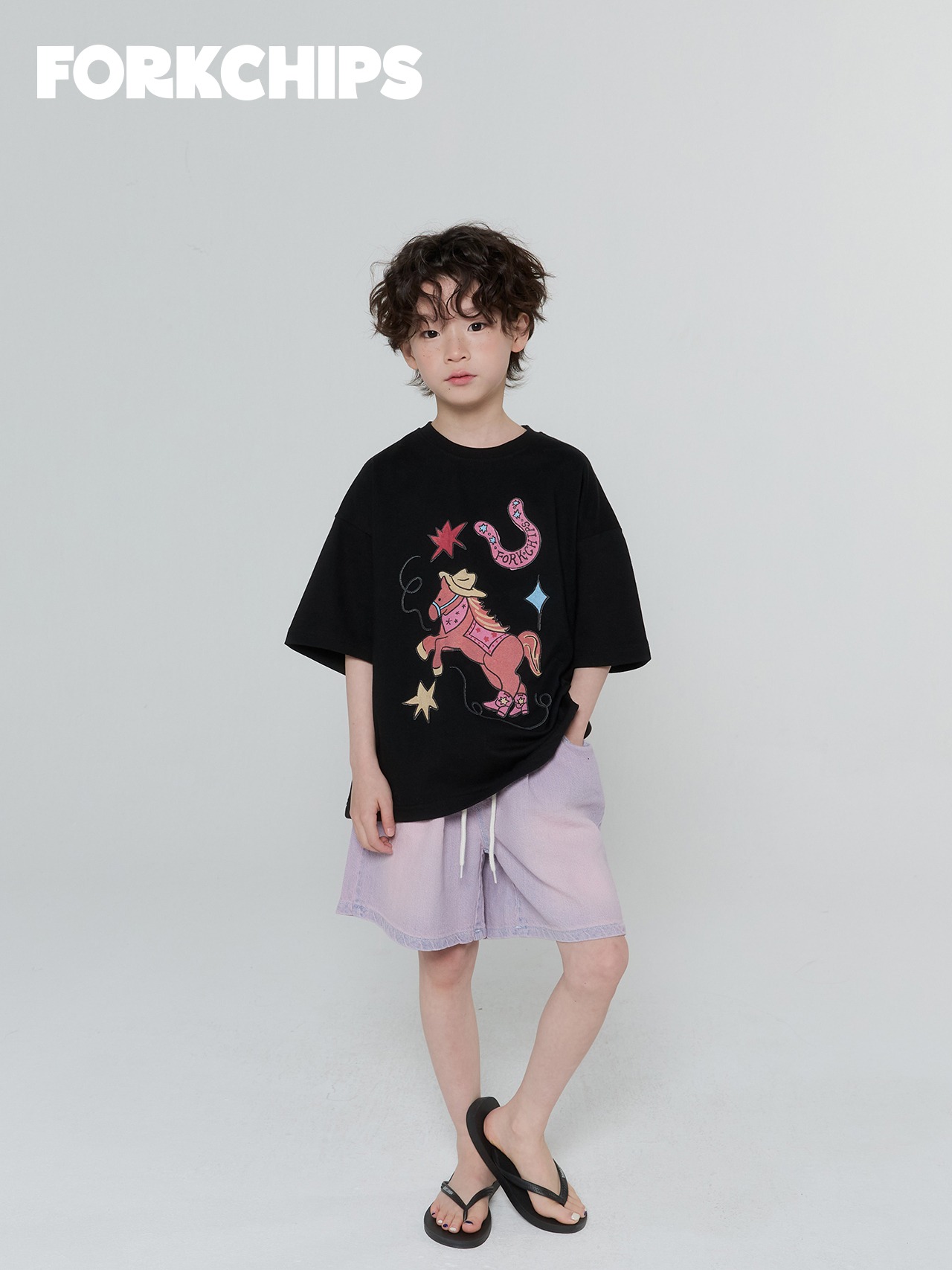 [FORKCHIPS] Cowboy T-shirt (JS/JM/JL/JXL) / [포크칩스] 카우보이티셔츠 (JS/JM/JL/JXL)