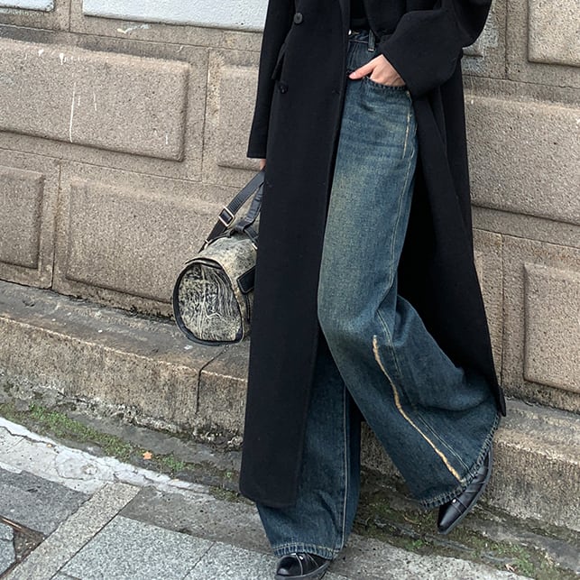 Straight wide leg jeans S356