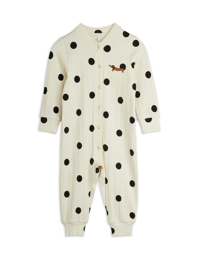 MINI RODINI / DOTS DOG JUMPSUIT (Off-white) 26AW
