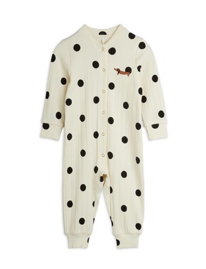 MINI RODINI / DOTS DOG JUMPSUIT (Off-white) 26AW