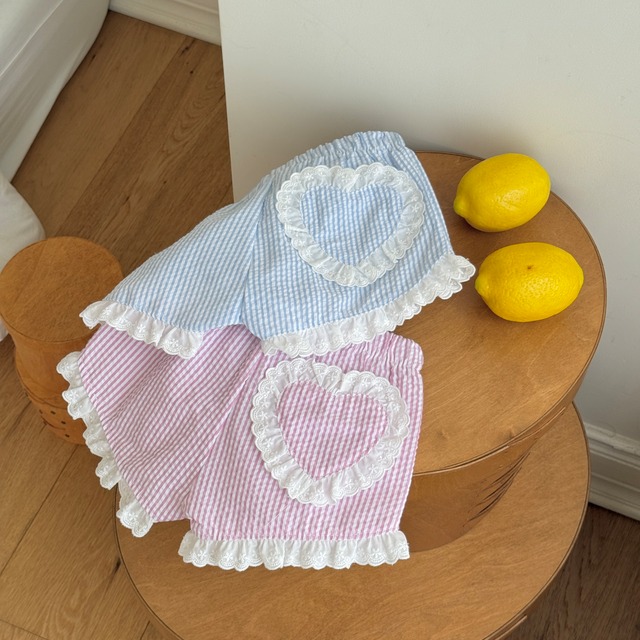 [予約] ninibello - soda frill pants ( pink / sora )