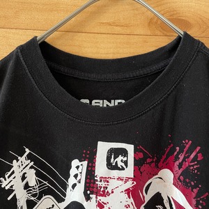 【AND1】バスケットボール プリント Tシャツ L ビッグプリント アンドワン US古着