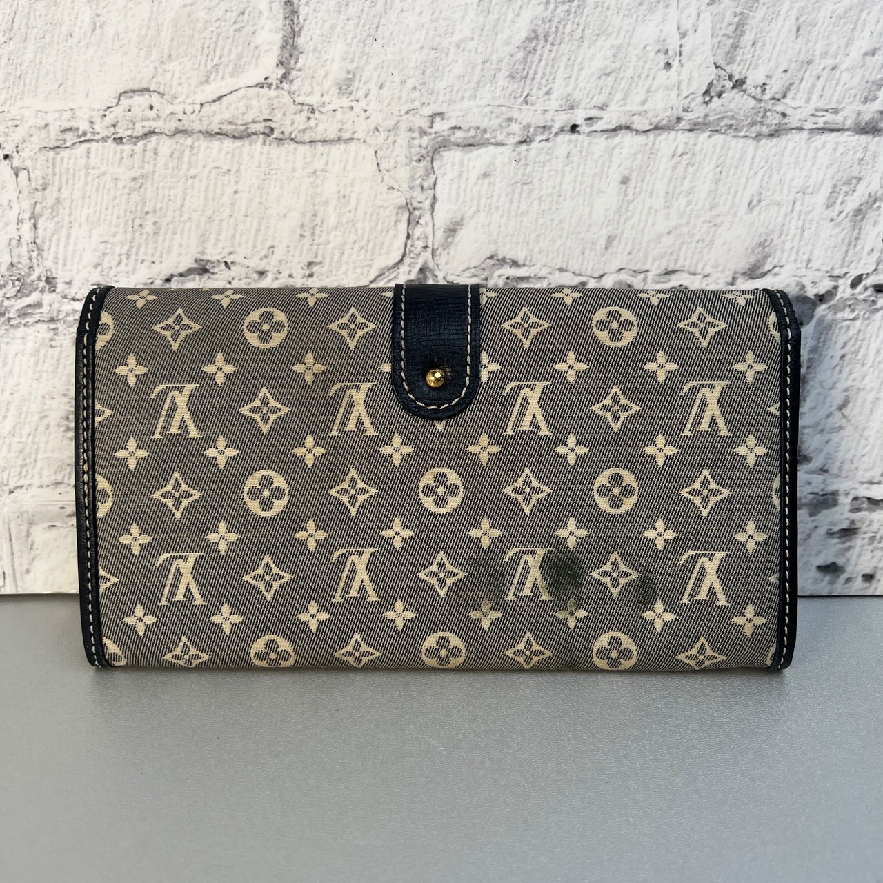 【最終処分SALE】LOUIS VUITTON ルイヴィトン イディール ポルトフォイユ サラ M63007 キャンバス 長財布 グレー A-11534