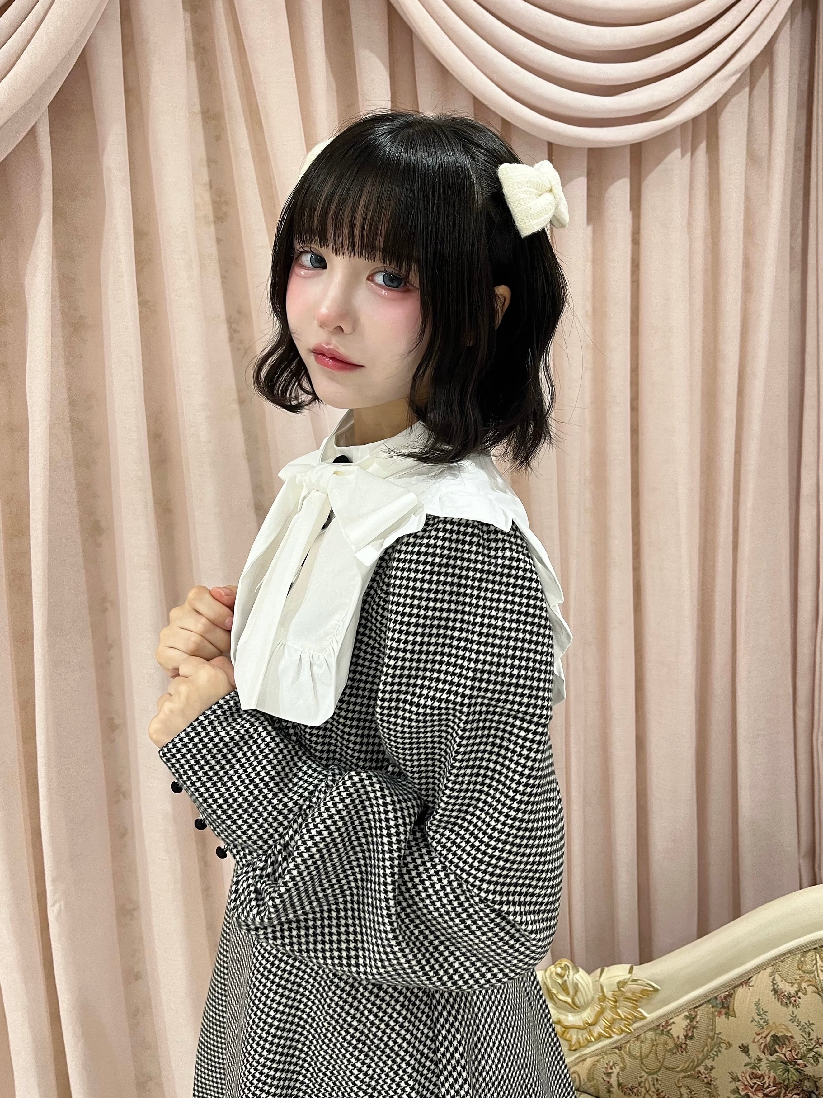 【LAST2】すいーとリボンチェックワンピース