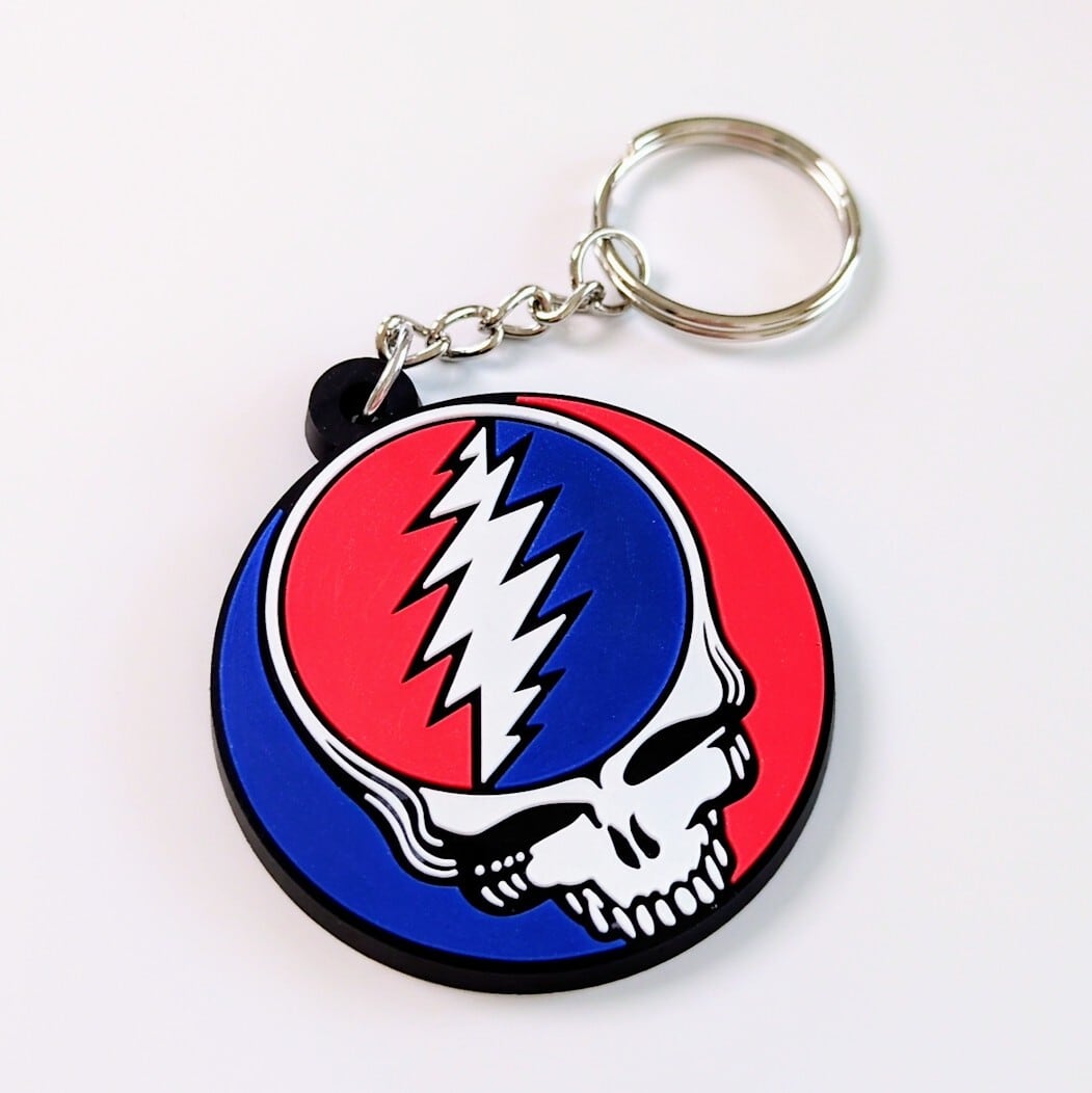 送料無料！ ★ラバーキーホルダー★〘5117〙 【Grateful Dead グレイトフル・デッド バンド②ロゴ】 〚アメリカン雑貨 アメトイ〛