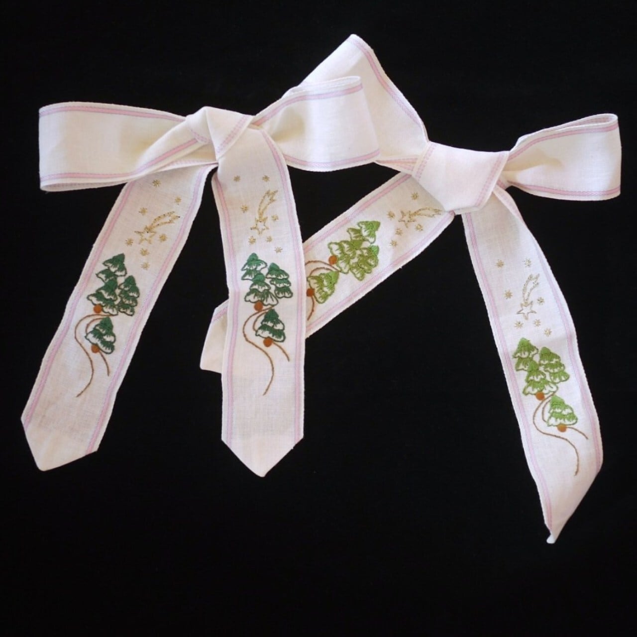 アイーダバンド刺繍 クリスマスししゅう 星と森