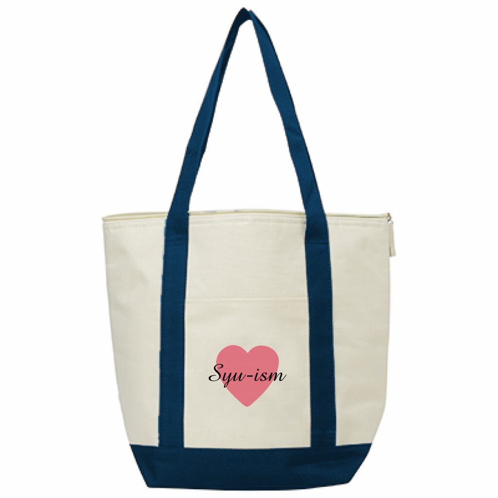 ポリバイカラー保冷トート(M) 保冷バッグ エコバッグ ネイビー