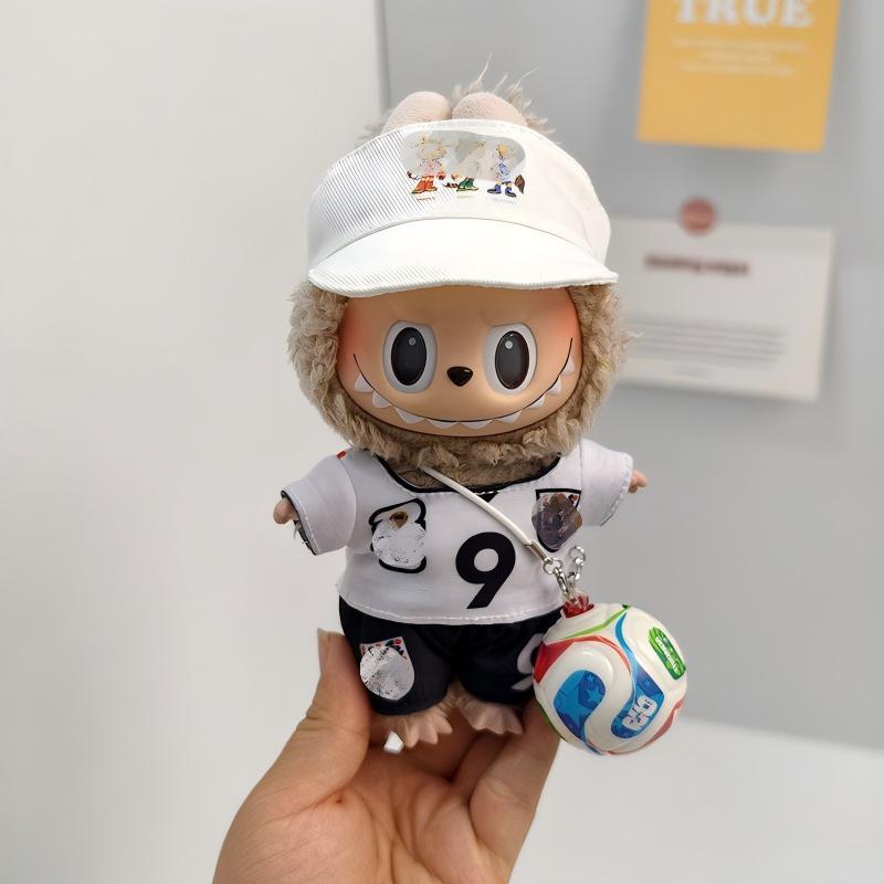Labubu 1-3世代用 サッカー トップス+パンツ+帽子+ボールチャーム