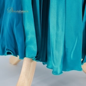 社交ダンス 衣装 スカート グリーン系 チャコットロイヤルダンス Chacott ROYAL DANCE 緑 プリーツ 上品 伸縮 ストレッチ 練習 レッスン パーティー かわいい ダンス衣装 イベント ステージ 光沢