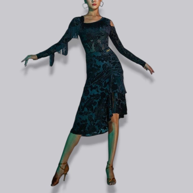 ローズプリント ティアードフリル アシンメトリー スカート 2col D00037