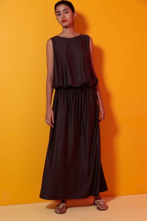 JERSEY PIQUE LONG DRESS