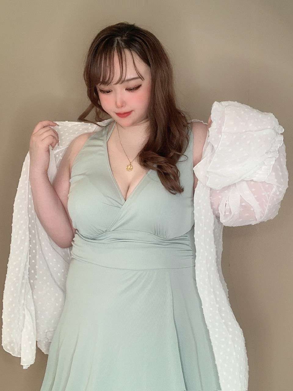 人気 ボレロ付き ワンピース水着 スイムウェア Vネック フリル 体型カバー 大きいサイズ 韓国 CH0956