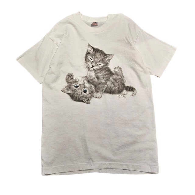 FRUIT OF THE LOOM V.MILLER CAT PAINTING TEE【DW943】