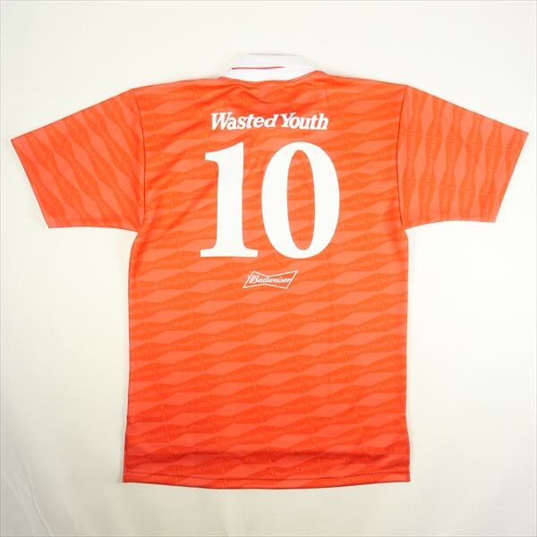 Size【XL】 Wasted youth ウェイステッドユース ×Budweiser SOCCER GAME SHIRT サッカー ゲーム シャツ  赤 【新古品・未使用品】 20738241