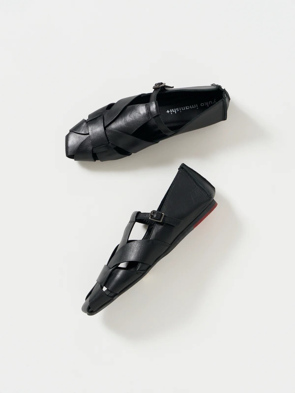 再入荷】yuko imanishi＋ / ソフトレザー クロスストラップサンダル