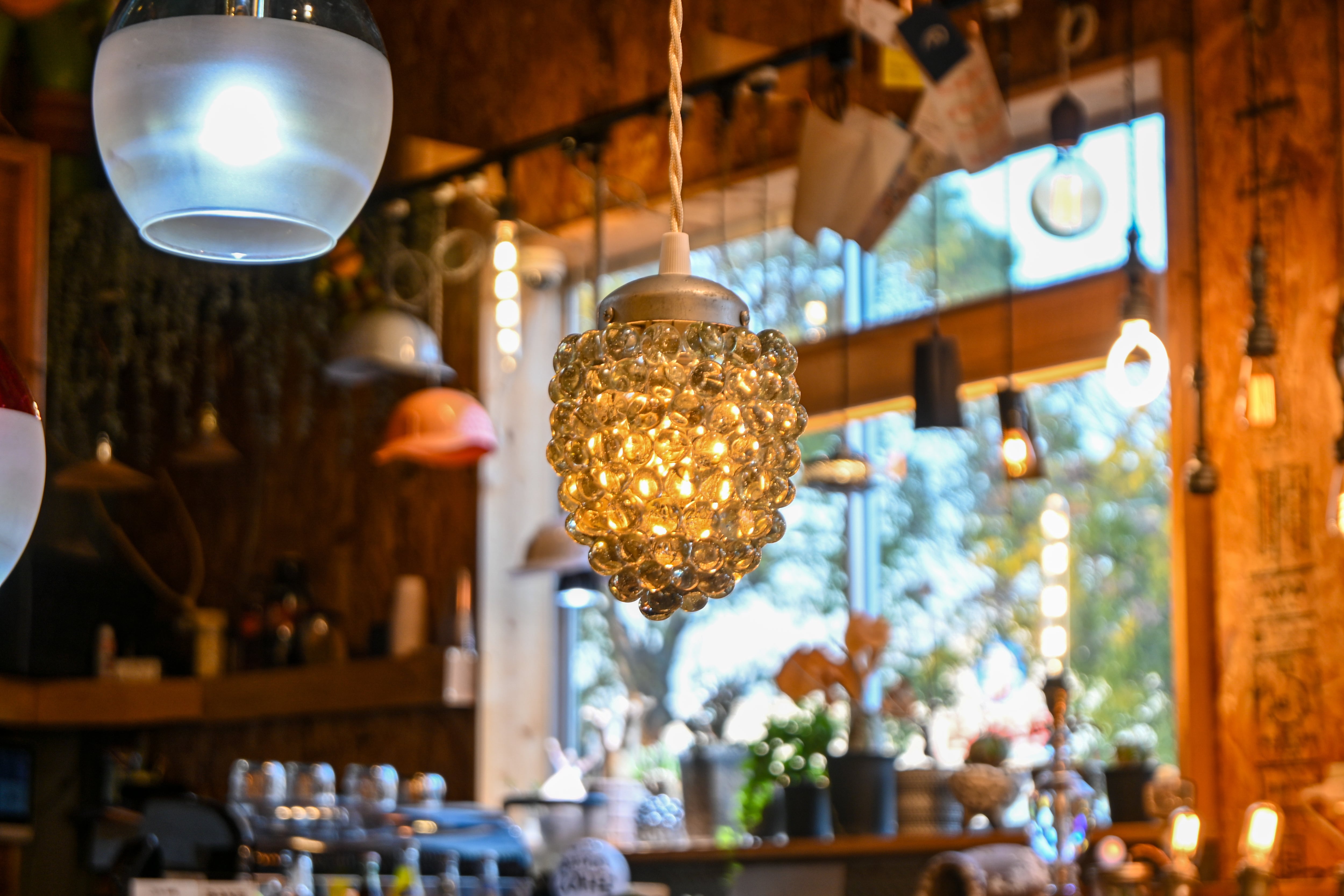 アンティーク風、葡萄ライト antique glass pendantlight