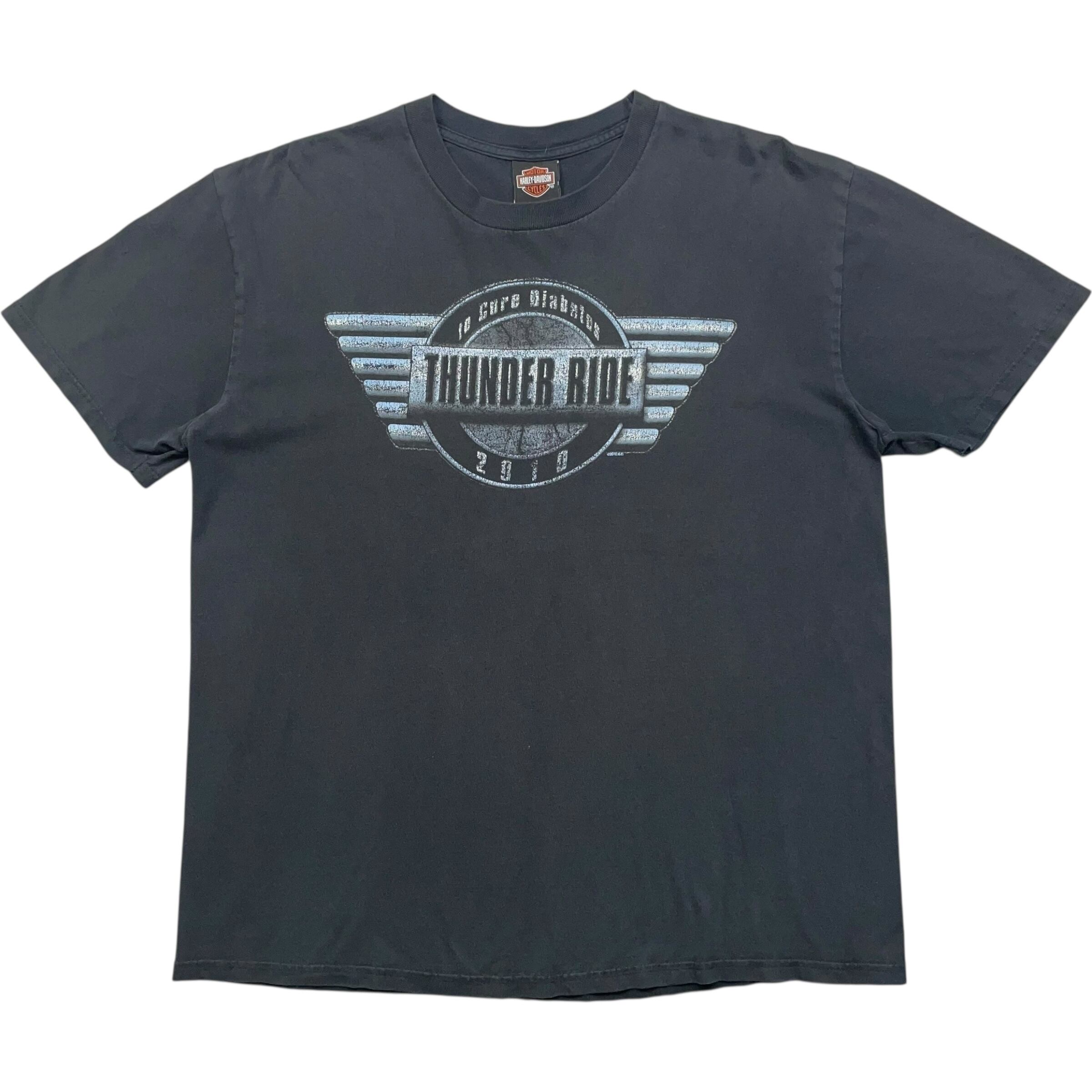《XL》Harley-Davidson ハーレーダビッドソン Tシャツ 両面プリント ブラック no.7575