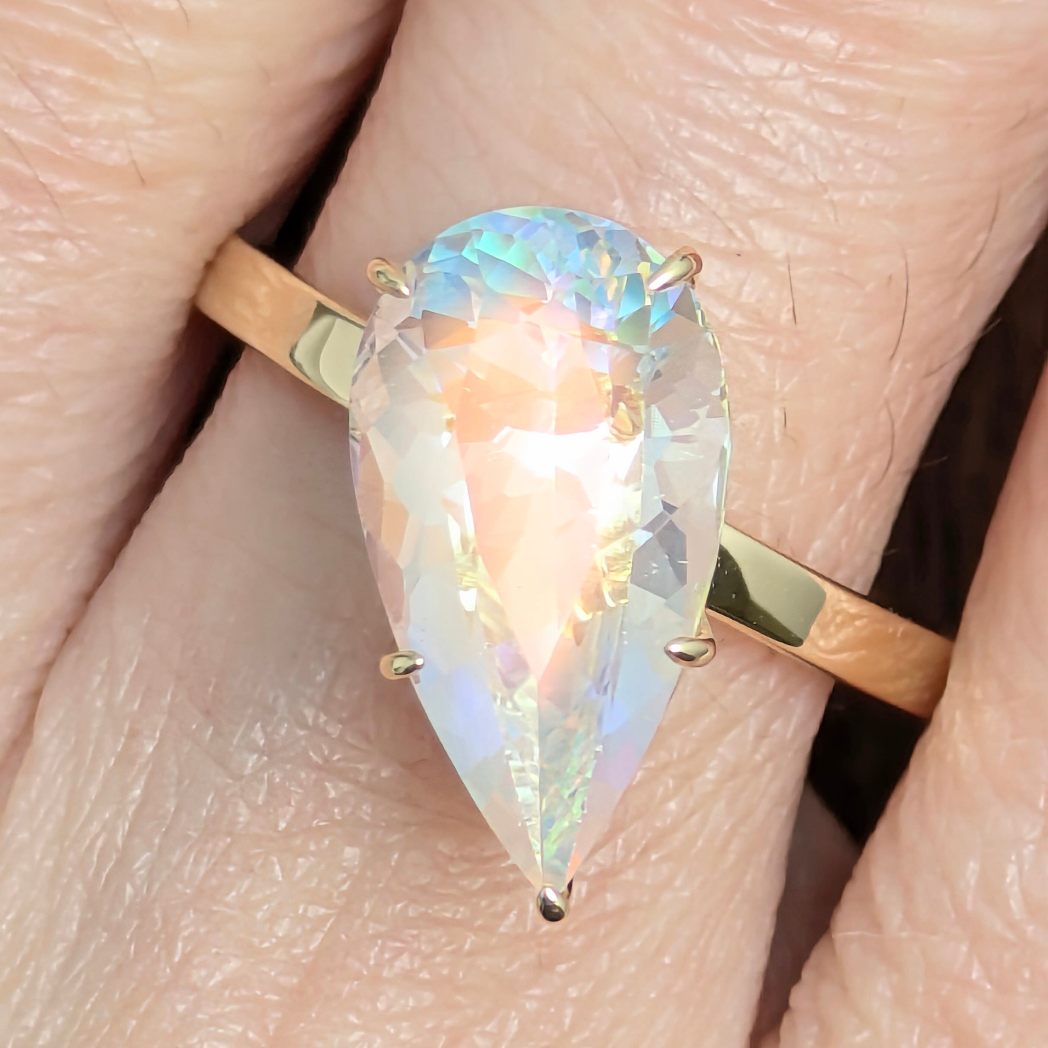 K18 ムーンストーンリング マダガスカル産 ムーンストーン 3.28ct